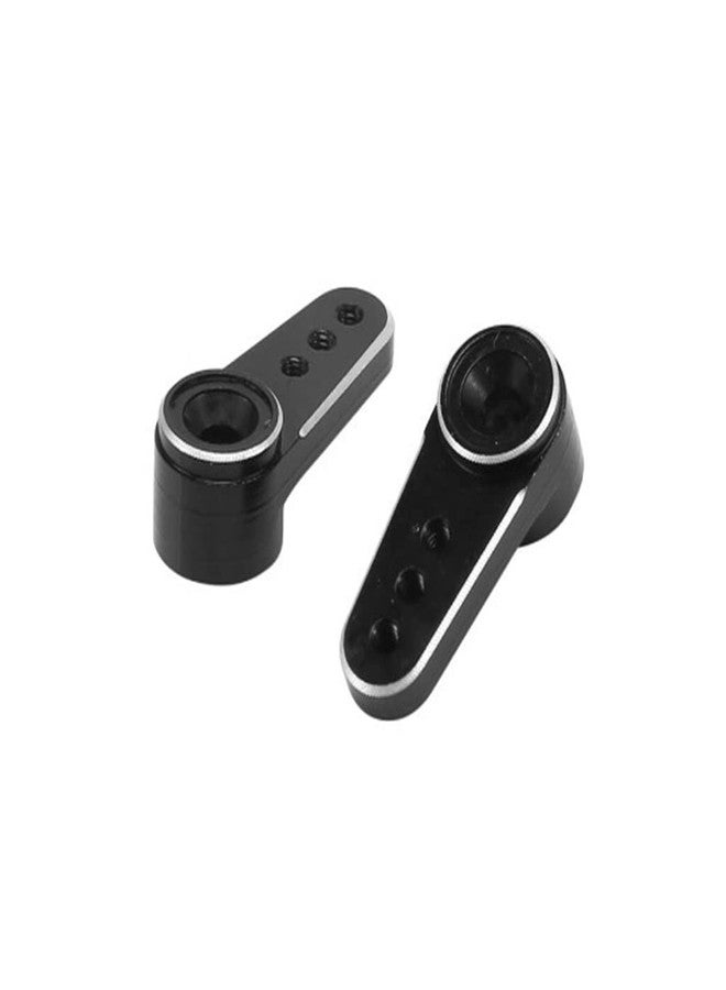 KingVal Replacement 2PCS CNC Metal 15T RC Servo Arm Horn Compatible with Emax ES08MA II Axial SCX24 1/24 RC Crawler Car (Black) - Image 1